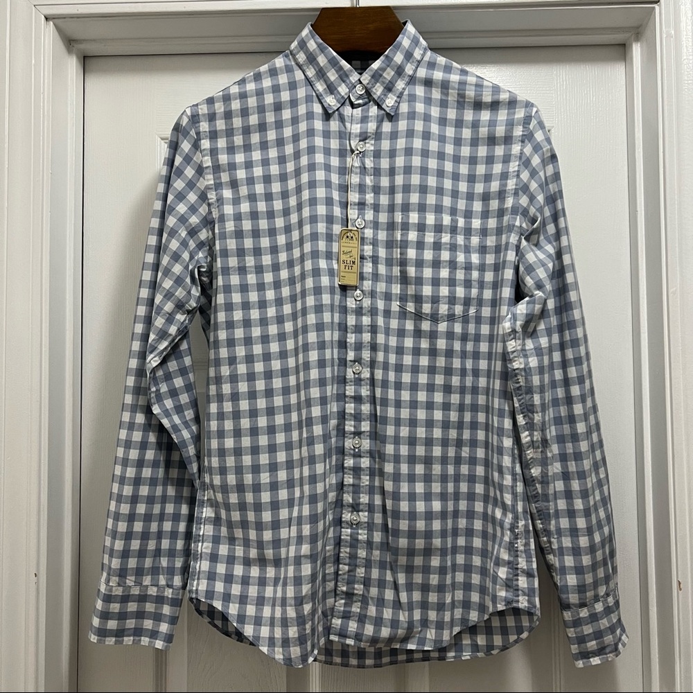 NWT JCrew slim fit long sleeve button down shirt plaid pattern